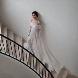 Customized Lace A Line Wedding Dress Strapless Off The Shoulders Long Sleeves Lace Up Back Vintage Boho Train Bridal Gowns 2026