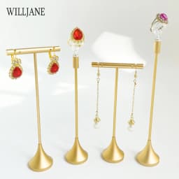 Metal Ring Earrings Display Holder Shops Selling Stand T Bar Stud Earrings Storage Hanger Dangle Jewelry Photography Organizer