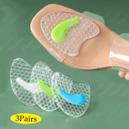 6pcs Silicone Shoe Pads for Women Shoes Inserts Non-Slip Gel Forefoot Pads High Heels Sandals Anti-Slip Self-Adhesive Insoles