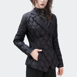 New Light Thin Winter Clothes Cotton-padded Jacket Ladies High-end Fashion Slim Short Ruffled Suit Parkas Coat Female Overcoat