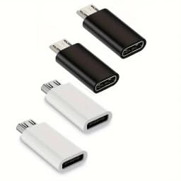 4pcs USB C To Micro USB Adapter Type-C Female Converters, Charging And Data Sync for Galaxy S7 And More Micro Port Devices