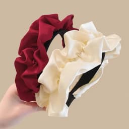 Solid Color Wide-brimmed Pleated Headband for Women Elegant Face Wash Hairband Fashion Girl Hair Accessories Hair Tie