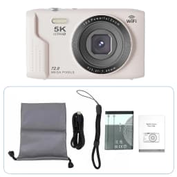 Ourlife Compact Digital Camera 5K 72MP 2.8'' Screen LCD Screen 16X Digital Zoom Vintage Photography Vlog Video Recorder YouTube