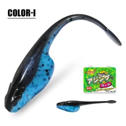 Rosewood Crappie Minnow Shad Soft Baits 5cm Ajing Worm Fishing Lure Willow Tail TPR Floating Drop Shot Ocean Rock Fishing Tackle