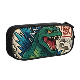 1 Piece Sky Pencil Cases Pen Holder Storage Stationery GODZILLA Supplies Large Storage Pen Box Pencil Bag for Students