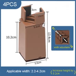 4PCS Adjustable Furniture Leg Risers Bed Foot Pads with Screw Clamp Heavy Duty Square Round 52 102mm Sofa Table Chair Leg Risers