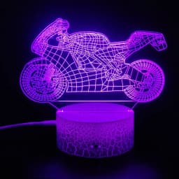 3D Lamp Motorcycle Mountain Bike Led Night Light Usb Cable Battery Colorful Nightlight Bedroom Decor Birthday Gift for Boys Man