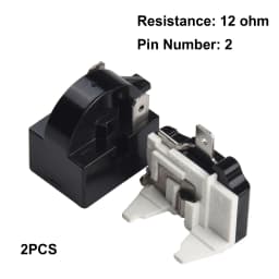 1 Set Refrigerator PTC Starter Relay Replacement Compressor Overload Protector For Mini Fridges Coolers Easy To Install