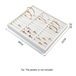 PU Leather Jewelry Display Tray for Drawer Counter Top Pendant Earrings Necklace Ring Organizer Bracelet Holder Storage Showcase