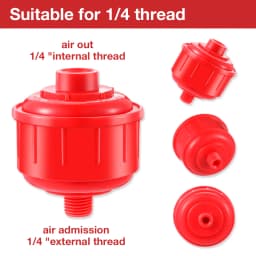 Mini Disposable Air Water Filter, Oil Water Separator, Air Line Filter Spray Gun Filter 1/4 Inch Thread for Spray Guns/Air Tools