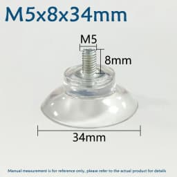 M4 M5 M6 M8 Transparent Suckers With Screw PVC Plastic Sucker Pad Holder Turn Nut Glass Table Tops Storage Tool Hooks