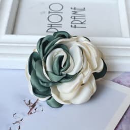 5PCS/Lot 8CM Large Satin Fabric Artificial Rose Flowers For Hats Dress Clothing Decoration DIY Brooches Hair Accessories