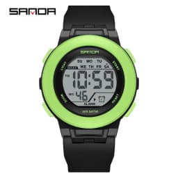 SANDA New 6383 Multifunctional Color Light Watch for High School Students' Sports, Men's and Women's Electronic Watches