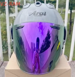 VZ-RAM High Quality ABS Classic 3/4 Open Face Helmet,For Harley Motorcycle And Cruise Motorcycle Protection Helmets,Modern Grey