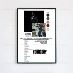 Never Broke Again AI YoungBoy 2 Rap Music Album Cover Poster Prints Wall Art Canvas Painting Picture Photo Gift Room Home Decor