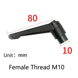 10PCS Adjustable Handle Lever Clamping Handles Metal Knob Machinery Tools Male Female Thread Diameter M4-M16 Length 10mm-80mm