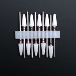 10pcs Ceramic Nail Drill Bits Set Milling Cutter for Electric Manicure Bit Flame Corn Files Pedicure Machine Polish Accesoires