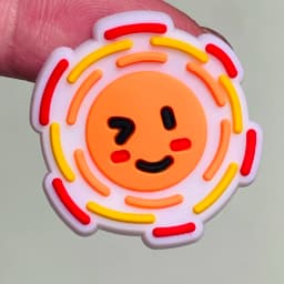 Good Quality 1pcs Kawaii Sun Expression PVC Shoe Charms Sandals Shoes Accessories Shoes Ornament Fit Kids DIY Party Xmas Gift