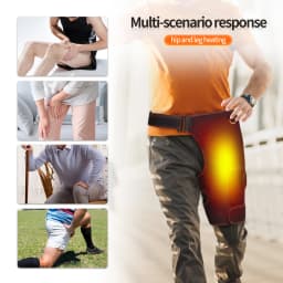 Full-Wrap Hip Support Brace with Massager Pain Relief Buttock Muscle Relaxation Focused Hips Heating Massage