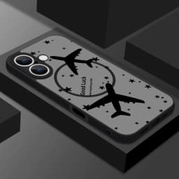 Magnetic Airplane Snow Mountain Case For iPhone 16 17 18 Pro Max Coque iPhone 16e 15 14 13 Pro Max Magnetic For Magsafe Cover