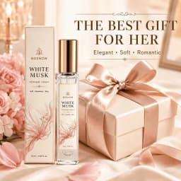 15ml White Musk Women's Eau De Toilette, Compact High-End Glass Spray Bottle, Women's Fragrance, Fresh and Clean, Not Sweet, but with a Light Fragrance, Suitable for Daily Use, Work, Fitness, and Shopping, Also Perfect for Holidays to Give to a Special Person