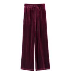 Big size Autumn Women Wide Leg Pants Casual High Elastic Waist Pockets velvet pants Fashion elegant Winter velour Trousers