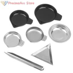 1 Set Weighing Powder Pans Scale Pan For Weigh Liquid Powder Gems Diamond Gemstone Weighing Pan