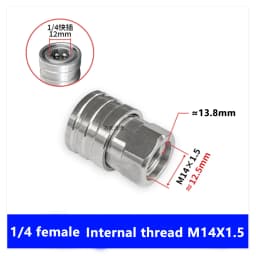 Pressure Washer Coupler 1/4 Inch Stainless Steel Quick Connect Fittings Male Female Accessories With Internal External Thread