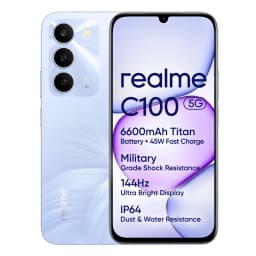 realme C100 5G Smartphone EU Version MediaTek Dimensity 6300 6.8-inch 144Hz Display 6,600mAh Battery 45W Fast Charging 50MP Rear Camera