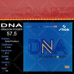 STIGA DNA Dragon Power Table Tennis Rubber Professional Sticky Ping Pong Rubber Sheet with Power Sponge