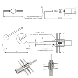 3-73mm Adjustable Lens Spanner Wrench Open Tool Lab Remover Disassemble Tool Lens Fixed Installation Tools Stainless Steels
