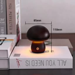 Rechargeable Mushroom Night Light, Dimmable Touch Control Desk Lamp, Creative Mushroom Desk Light for Home Bedroom Bedside Light