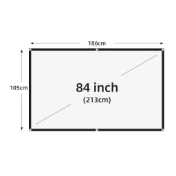 VEIDADZ Projector Screen White Less Creases 60-200 inch Soft High Density Portable Foldable Projection Screen for Outdoor Movie