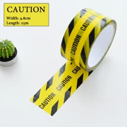 1 Roll 48mm*25m Opp Warning Tape Danger Caution Barrier Remind Work Safety Adhesive Tapes DIY Sticker For Mall Store School