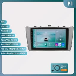Hizpo 9" Wireless CarPlay Android Auto for Toyota Avensis T27 2008-2015 GPS Car Intelligent Systems Radio Smart Autoradio 6115