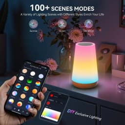 Tuya Smart APP WIFI Table Lamp Ambient Bedside Lamp Remotely Controlled Bedside Lamp Night Light with Multiple Lighting Modes