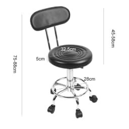 With/Without Backrest Salon Stool Hairdressing PU Chair Barber Equipment Beauty Swivel Hydraulic Lift