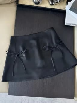 Bow Lace-up Satin Y2k Mini Skirts Women Pink Korean Style A-Line Skirts Summer 2026 High Waist Sexy Slim Sweet Short Skirts New
