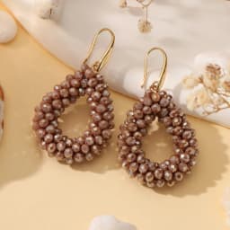INKDEW Small Earrings National Flag Colors Water Drop Earrings for Women Handmade Beads Crystal Earrings Gift Jewelry EA124