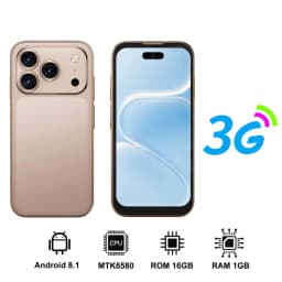 SERVO Unlocked Pocket Smartphone Android 8.1 3G WCDMA Dual SIM Face Unlock WiFi GPS 3.75" Screen Mini Mobile Phone Video Player
