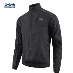 KEMALOCE Cycling Jacket Windproof Men 2026 Ultralight Long Sleeve Bike Jersey Black&Yellow Lightweight MTB Sports Windbreaker