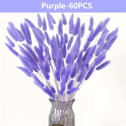 60pcs Dried Flowers Rabbit Bunny Tails Grass Mix Bouquets Wedding Party Decoration Natural Fluffy Lagurus Ovatus Boho Home Decor