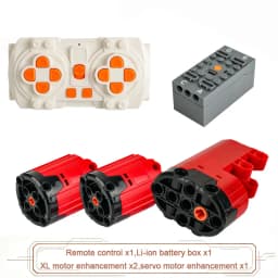 MOC Blue-tooth APP Remote Control Set - Rechargeable Battery Box Motor Set Speed Controller for PF Building Block Modifications