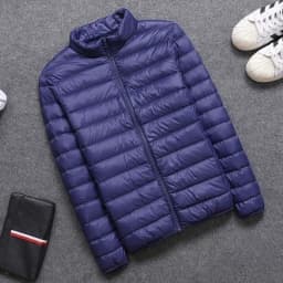 Ultra-Value Ultra-Light 90 down Cotton Men's Stand Collar Warm Coat Standard Fit Short Style Spring Youth Trend Bamboo Brand