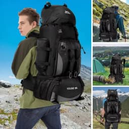 90L Waterproof Hiking Backpack Camping Rucksack Large Capacity Travel Outdoor Sports Bag for Trekking Backpacking and Adventure