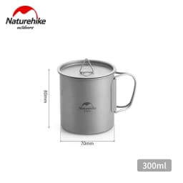 Naturehike Titanium Cup Camping Mug Tourist Tableware Picnic Utensils Outdoor Kitchen Supplies Travel Cooking Cookware Pan Bowel
