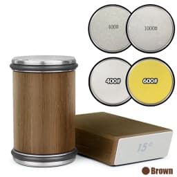 Rolling Knife Sharpener Magnetic Knife Holder Diamond Sharpening Stone Kit with 15 and 20 Degrees Angle Roller Kitchen Accessory