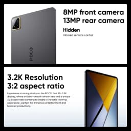 POCO Pad X1 Global Version Tablet 8GB 512GB Snapdragon 7+ Gen 3 11.2' 3:2 3.2K 144Hz Crystal-Clear Display 8850mAh (Typ) Battery 45W Turbo Charging