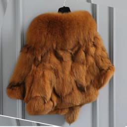 Natural Fox Fur Jacket Shawls Real Fox Fur Jacket Women Winter Natural Fur Vest Fashion Short Coat Shawl Temperament