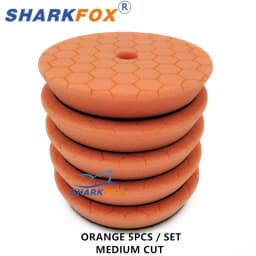 Sharkfox Polishing Pads 5/6 Inch Germany Foam Buff Sponge Pads Auto Car Buffing Pad Set for DA/RO Polisher Buffer Tools